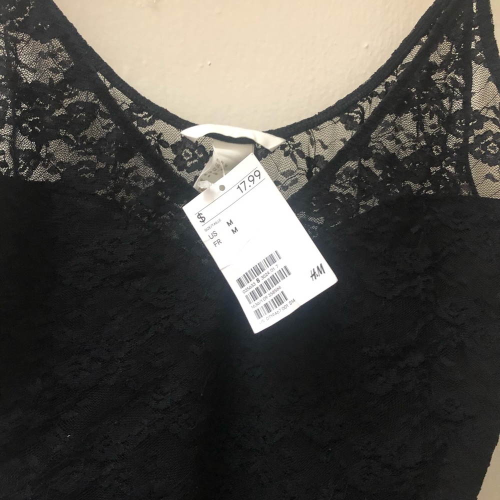 Black lace body suit